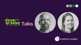 DemoTalksin puhujat Tomi Kyyrä ja Laura Salonen