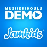 Musiikkikoulu Demon ja Jamkidsin logo.