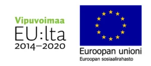 Vipuvoimaa EU:lta -logo ja Euroopan unionin Euroopan sosiaalirahaston logo