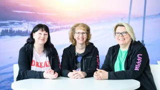 henkilökuvassa Katja Koivuperä, Kirsi Lambacka ja Minna Salla Työtereveys Lappicasta.